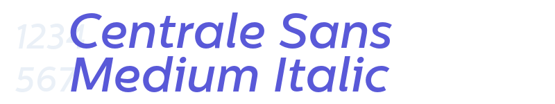 Centrale Sans Medium Italic-related font