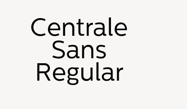 Centrale Sans Regular Font