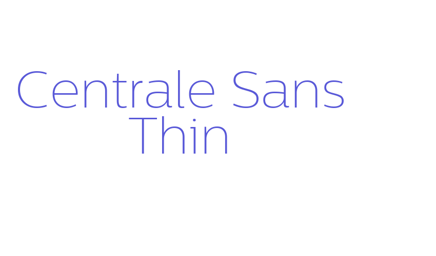 Centrale Sans Thin Font Download