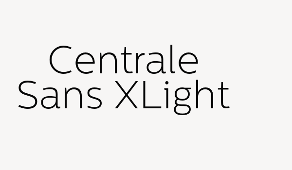 Centrale Sans XLight Font