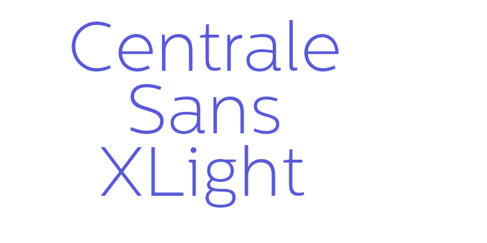 Centrale Sans XLight Font