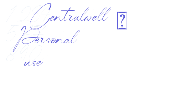 Centralwell – Personal use font free