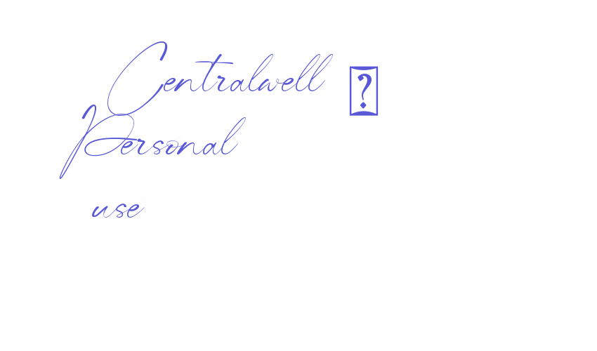 Centralwell – Personal use Font