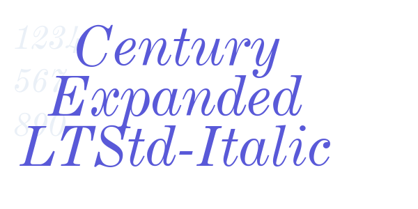 Century Expanded LTStd-Italic font free