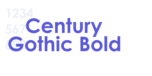 Century Gothic Bold font