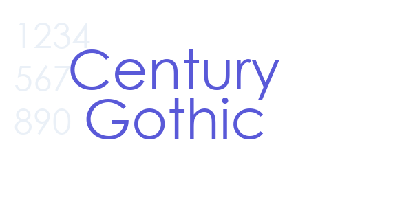 Century Gothic font free