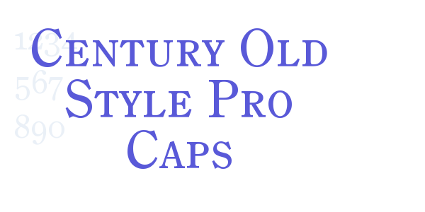 Century Old Style Pro Caps font free