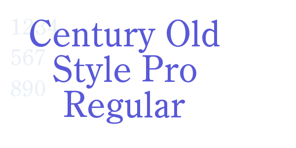 Century Old Style Pro Regular font free