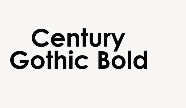 Century Gothic Bold Font