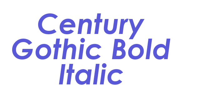 Century Gothic Bold Italic Font Download