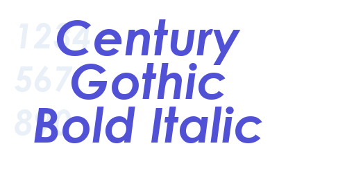 Century Gothic Bold Italic-font-download