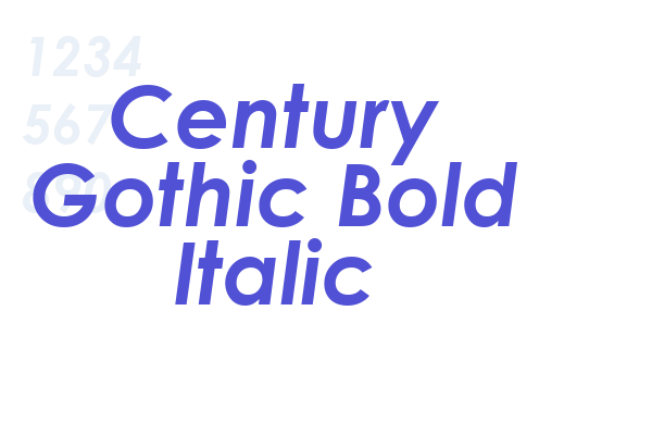 Century Gothic Bold Italic