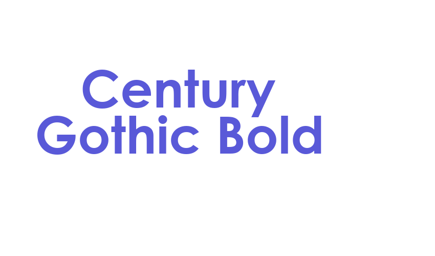 Century Gothic Bold Font Download