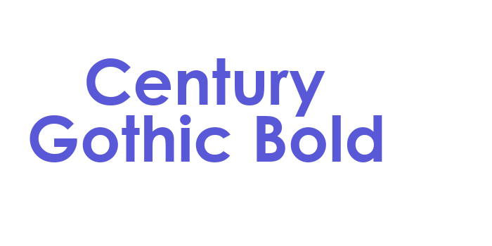 Century Gothic Bold Font Download