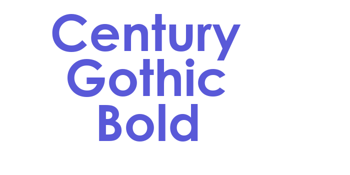 Century Gothic Bold Font