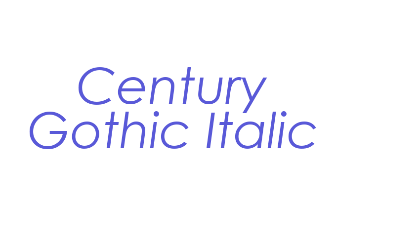 Century Gothic Italic Font Download