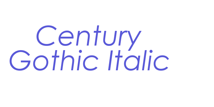 Century Gothic Italic Font Download