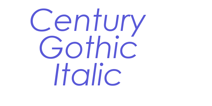 Century Gothic Italic Font