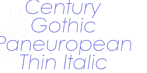 Century Gothic Paneuropean Thin Italic-font-download