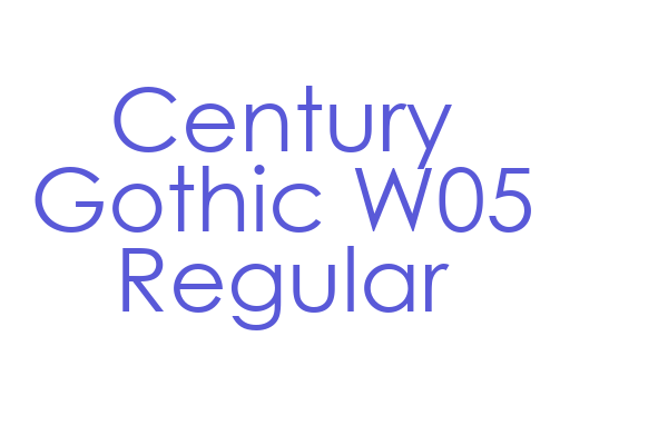 Century Gothic W05 Regular Font