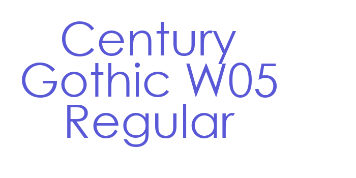 Century Gothic W05 Regular Font Download