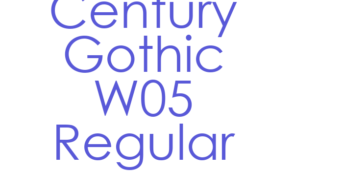 Century Gothic W05 Regular Font