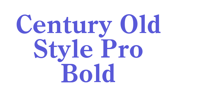 Century Old Style Pro Bold Font Download