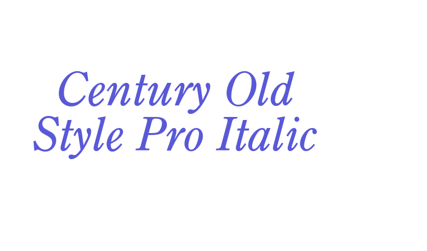 Century Old Style Pro Italic Font