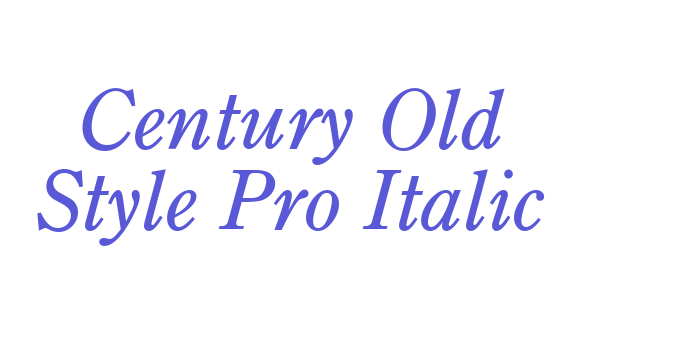 Century Old Style Pro Italic Font Download