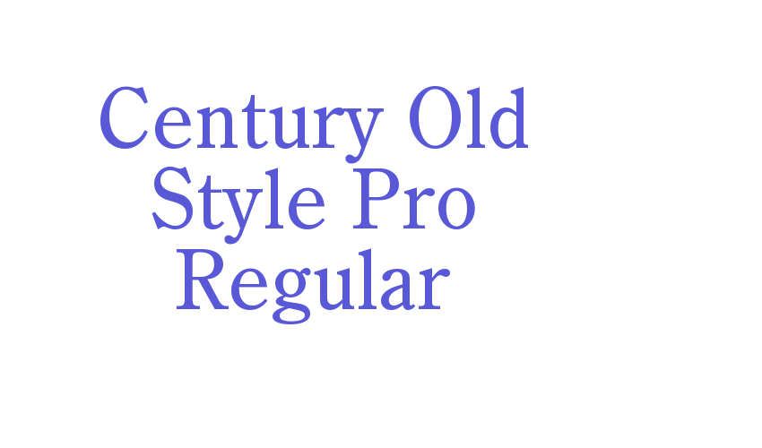 Century Old Style Pro Regular Font