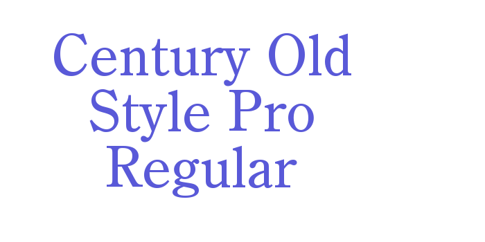 Century Old Style Pro Regular Font Download