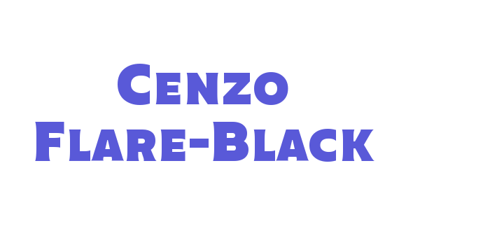 Cenzo Flare-Black Font Download