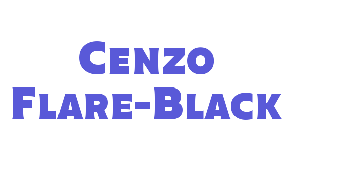 Cenzo Flare-Black Font