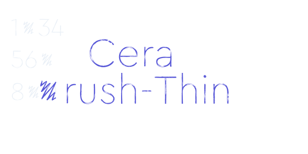 Cera Brush-Thin font free