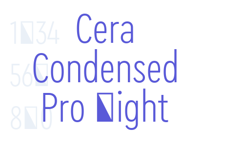 Cera Condensed Pro Light Font Download