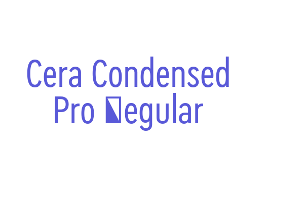 Cera Condensed Pro Regular Font