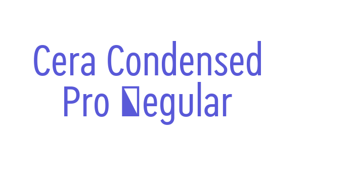 Download Cera Condensed Pro Regular Font