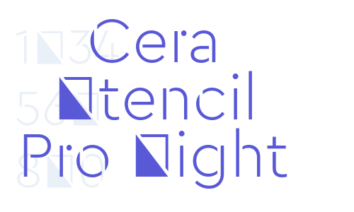 Cera Stencil Pro Light Font Download