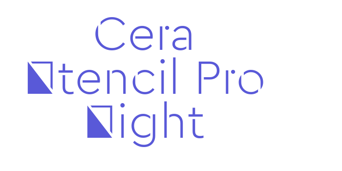 Cera Stencil Pro Light Font