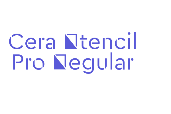 Cera Stencil Pro Regular Font