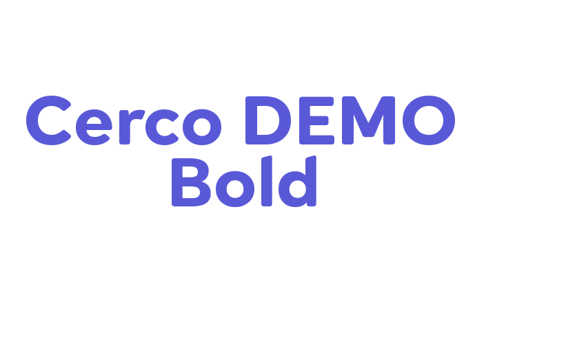 Cerco DEMO Bold Font