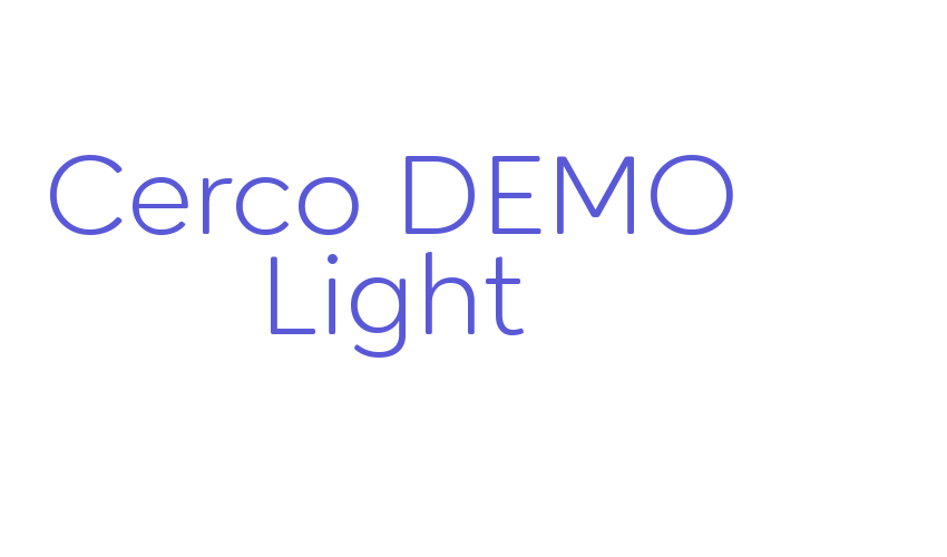 Cerco DEMO Light Font