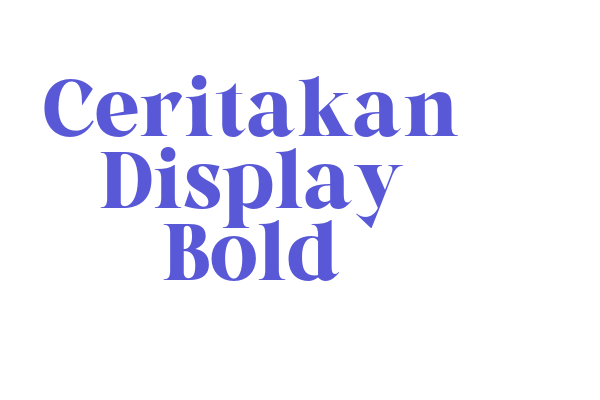 Ceritakan Display Bold Font