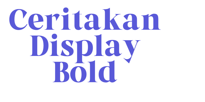 Ceritakan Display Bold Font