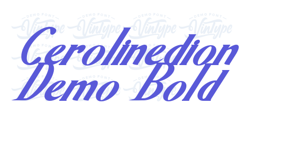 Cerolinedion Demo Bold font free