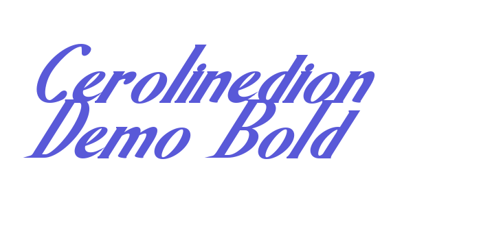 Cerolinedion Demo Bold Font Download