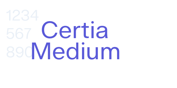 Certia Medium font free