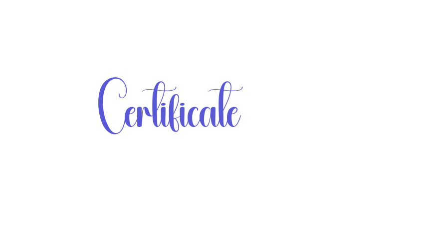 Certificate Font Download