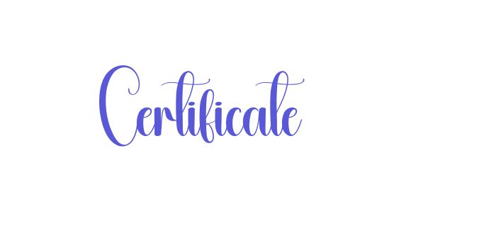 Certificate Font