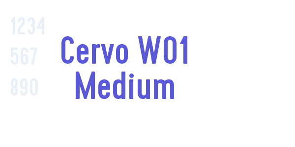 Cervo W01 Medium font free